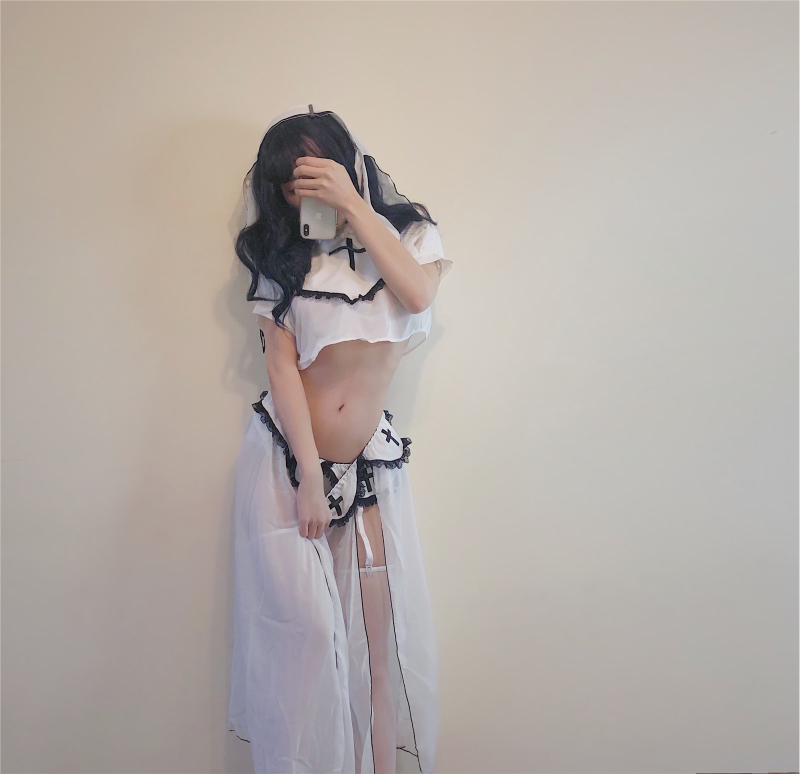 Kokura Chiyoshi W-NO.091 White Nun Dress Selfie(20)